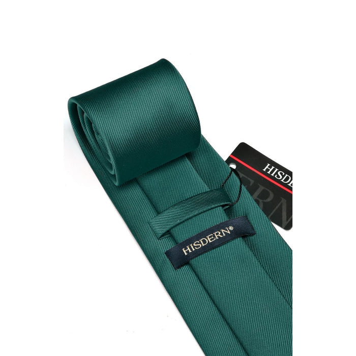 Solid Tie Handkerchief Cufflinks - GREEN