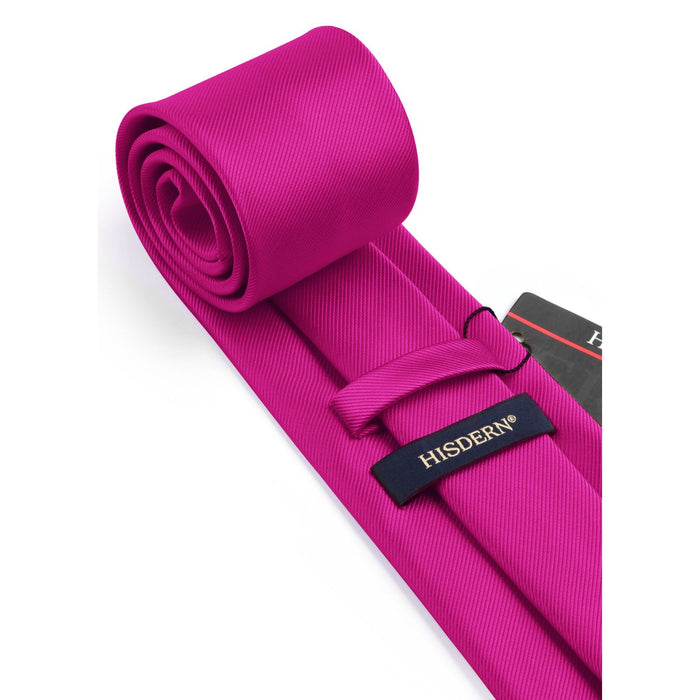 Solid 3.35 inch Tie Handkerchief Set - L-GREY DARK