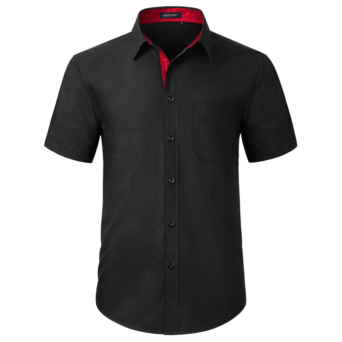 Men's Short Sleeve with Pocket - B1-BLACK R