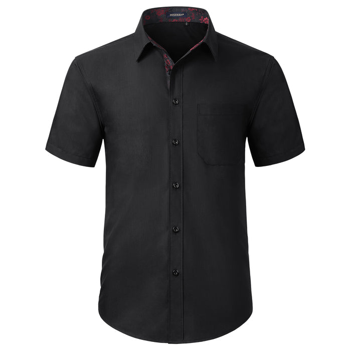 Men's Short Sleeve with Pocket - B1-BLACK B