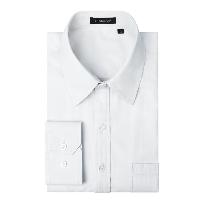Casual Formal Shirt with Pocket - MICRO TWILL WHITE