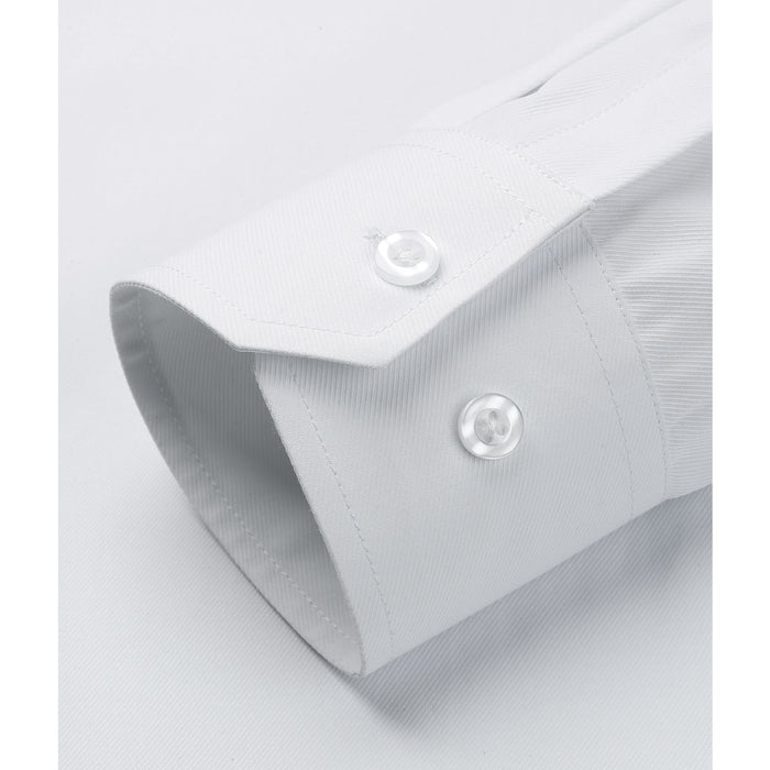 Casual Formal Shirt with Pocket - MICRO TWILL WHITE