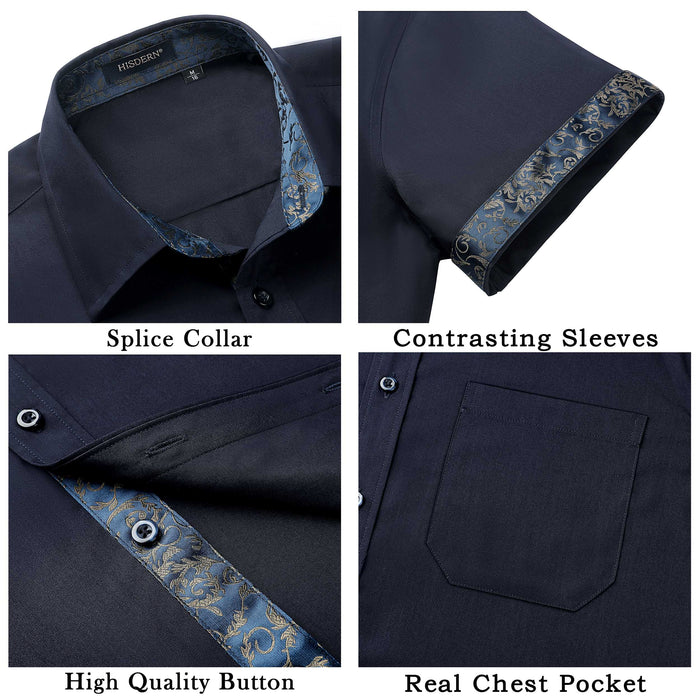 Men's Short Sleeve with Pocket - A1-NAVY BLUE