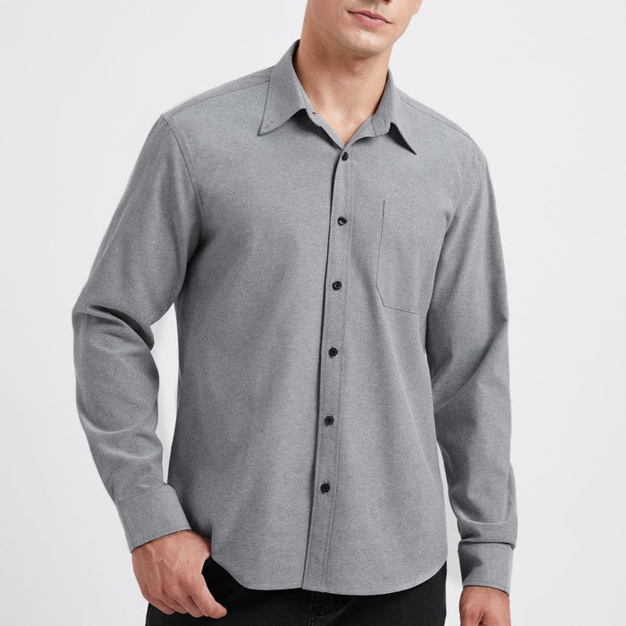 Men's Dress Shirt with Pocket - GREY