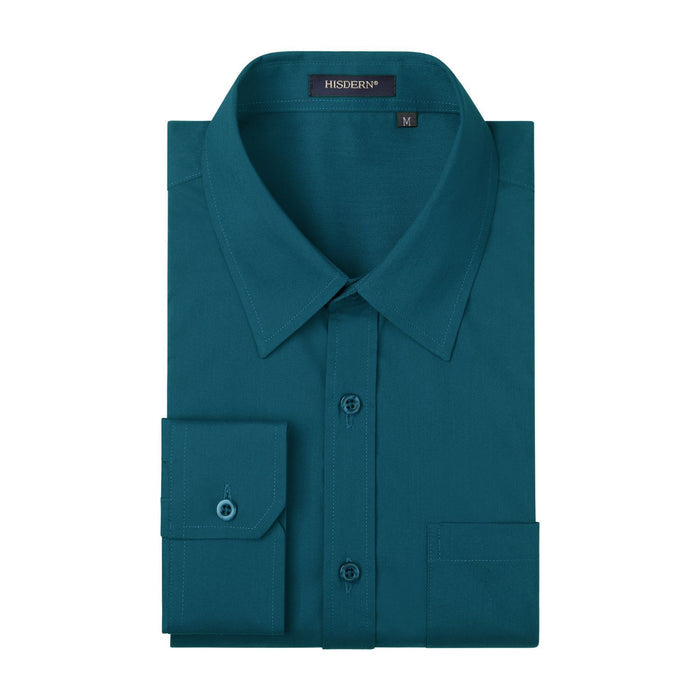 Casual Formal Shirt with Pocket - TEAL