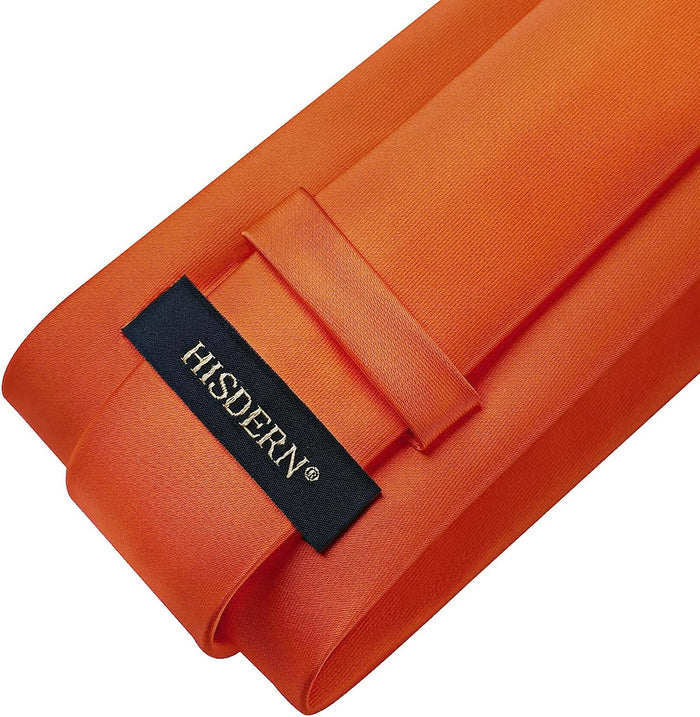Solid Tie Handkerchief Clip - ORANGE