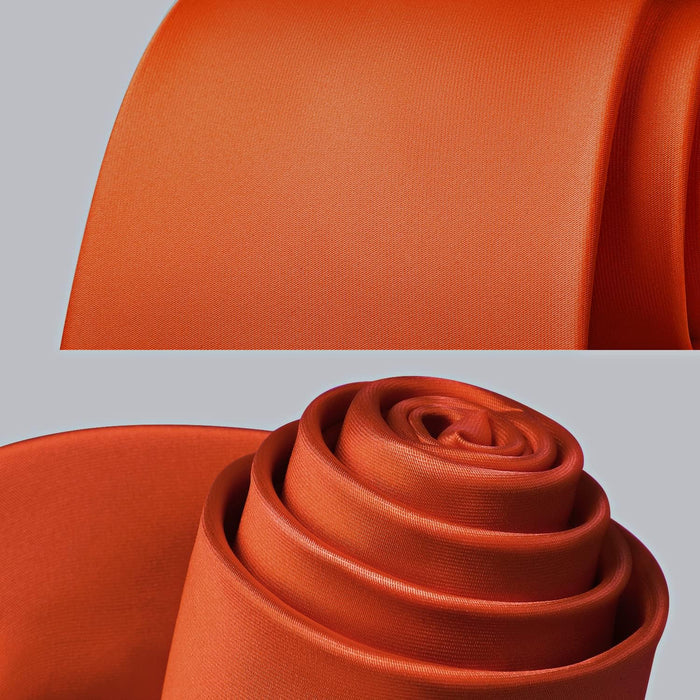 Solid Tie Handkerchief Clip - ORANGE