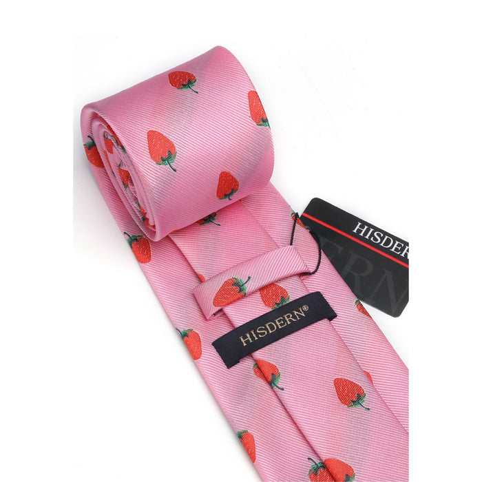 Strawberry Tie Handkerchief Set - PINK