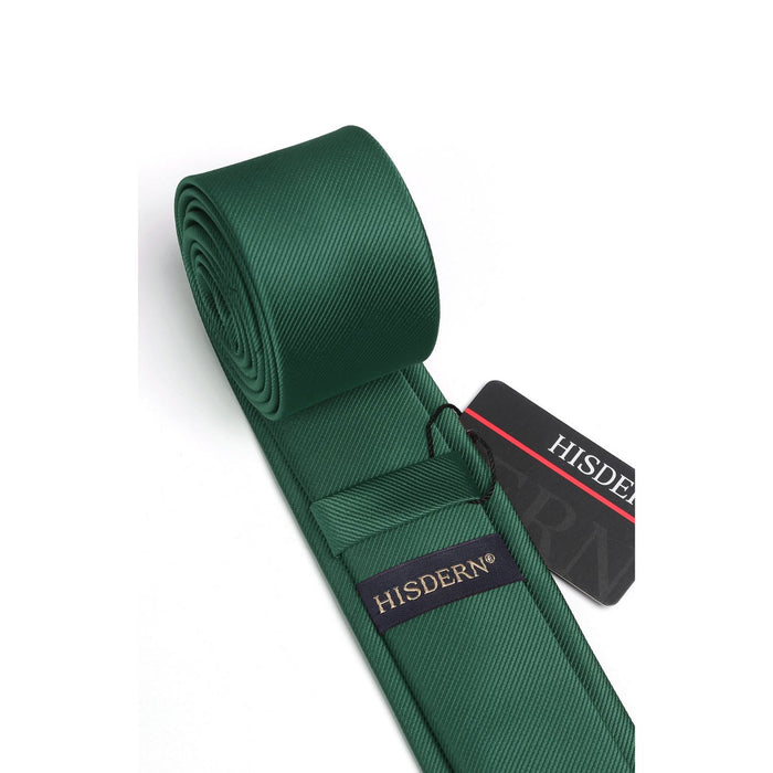 Solid 2.4'' Skinny Formal Tie - DARK GREEN