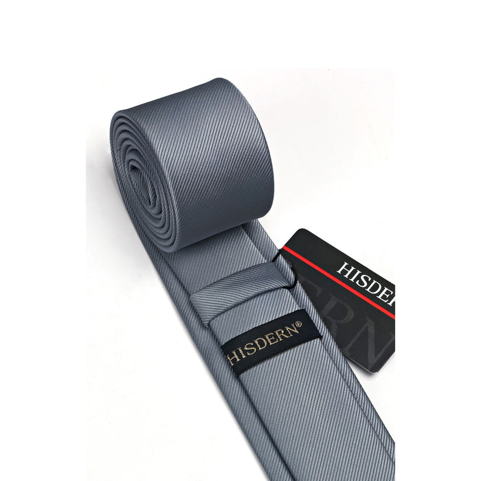 Solid 2.4'' Skinny Formal Tie - DARK GREY