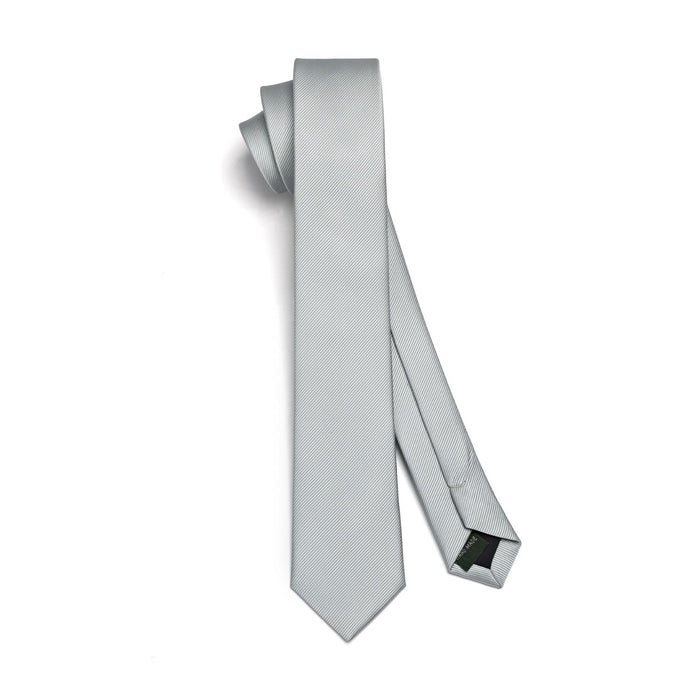 Solid 2.4'' Skinny Formal Tie - LIGHT GREY