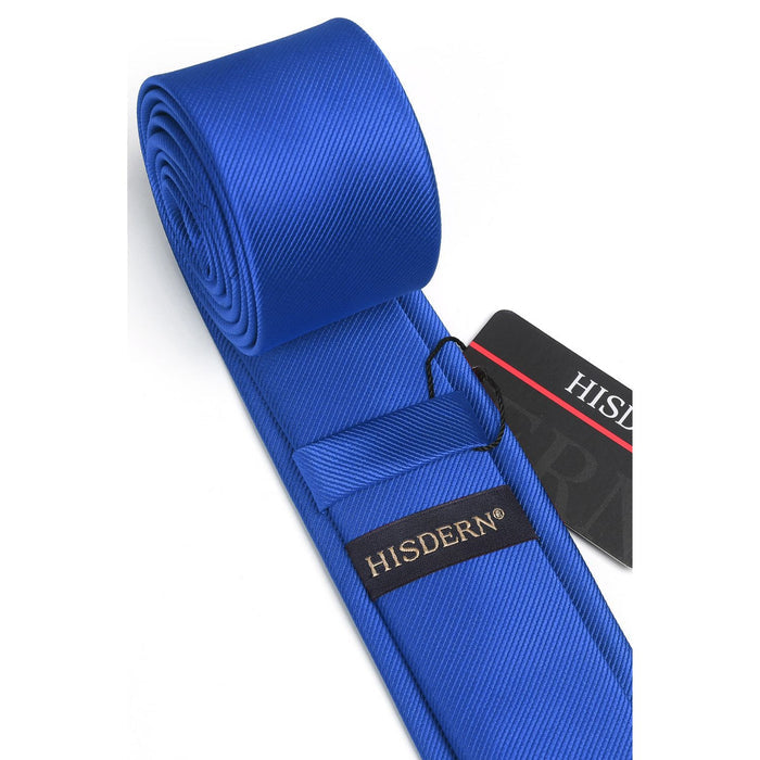 Solid 2.17'' Skinny Formal Tie - B3-ROYAL BLUE