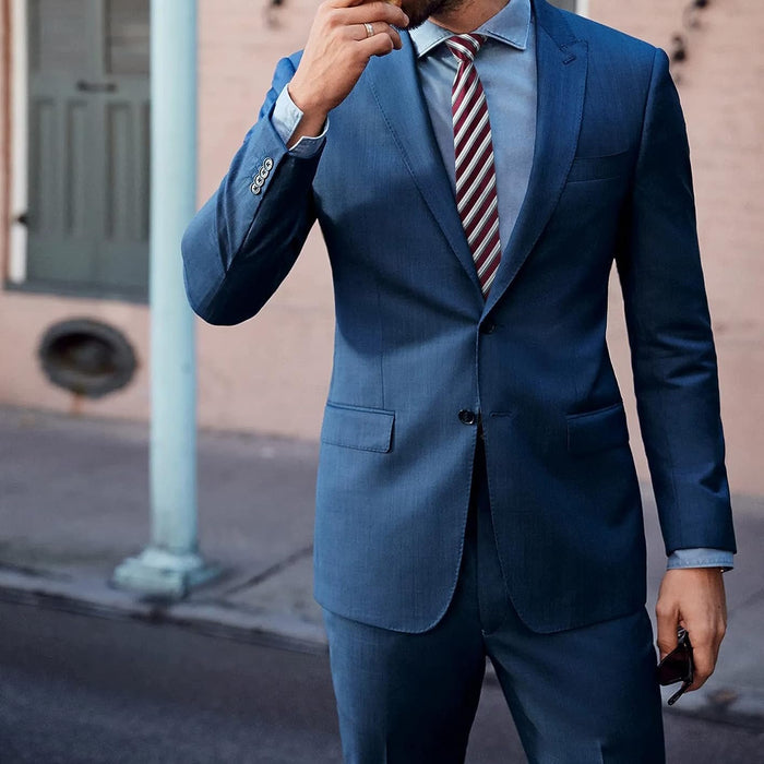 Stripe 2.17' Skinny Formal Tie - D- RED/WHITE
