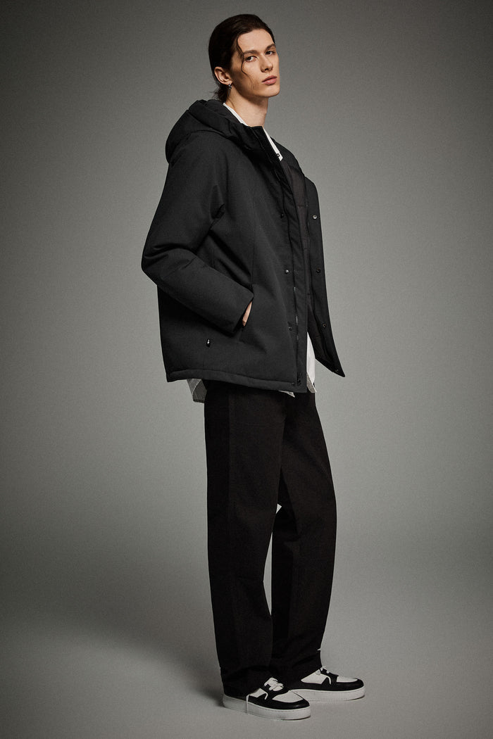 Lightweight Cropped Everyday Puffer Orolay #color_black