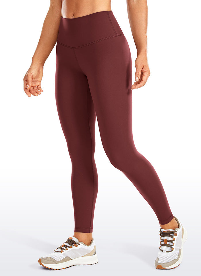 CRZ YOGA Women's Train High Rise Hugged Feel Compression Leggings 25'' Noctilucence Red