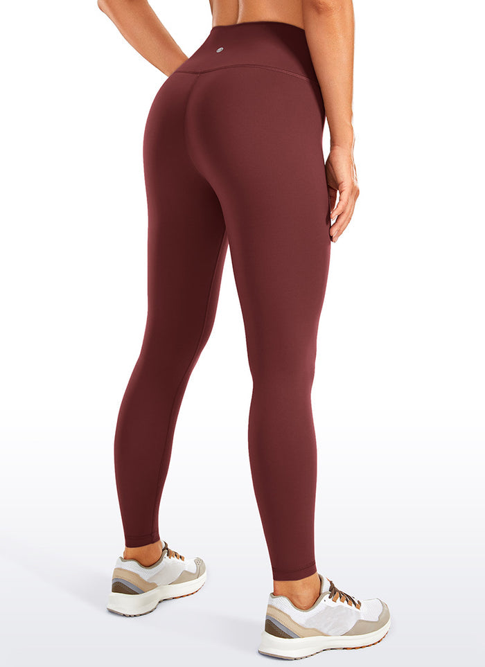 CRZ YOGA Women's Train High Rise Hugged Feel Compression Leggings 25'' Noctilucence Red