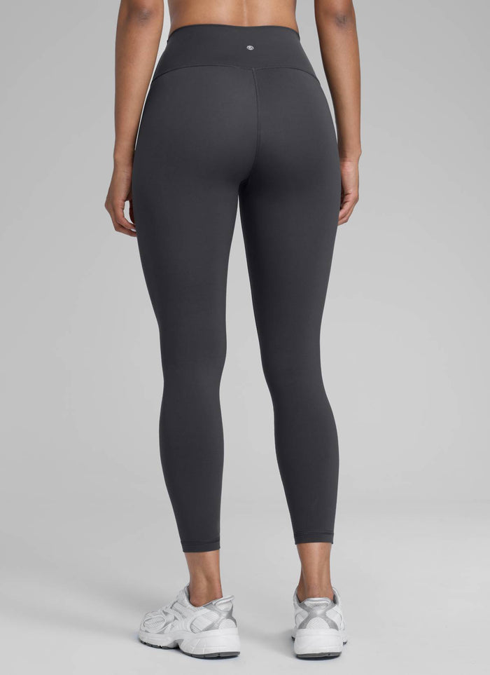 CRZ YOGA Women's Train High Rise Hugged Feel Compression Leggings 25'' Mysterious Grey