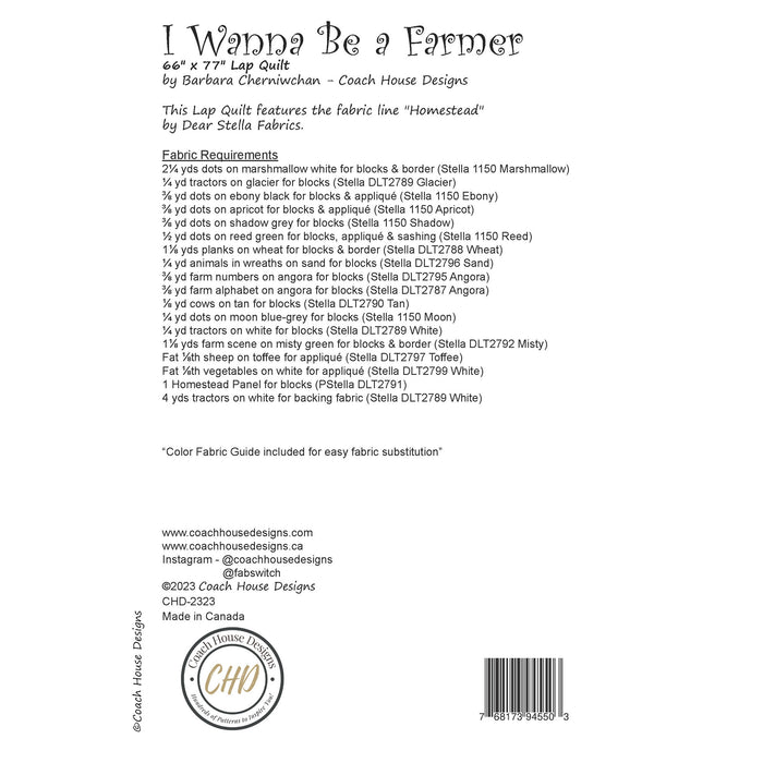 I Wanna Be a Farmer Quilt Pattern