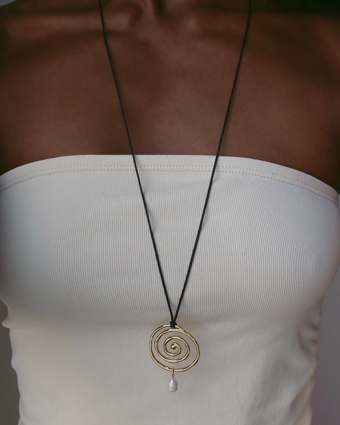 Ashton Spiral Cord Necklace
