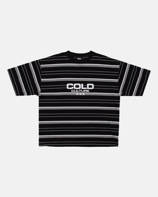 INTERNATIONAL STARS TEE GREY STRIPED - COLD CULTURE