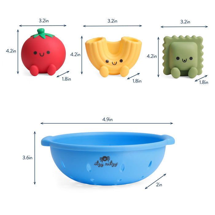 Itzy Splash Pals - Bath + Water Toy: Pasta Bowl - Wee Bee Baby Boutique