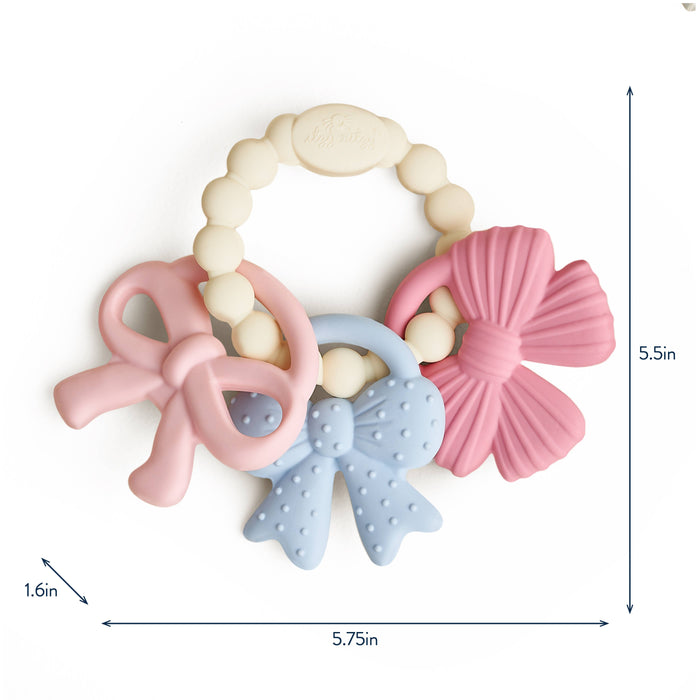 Itzy Trio Bow Teether - Wee Bee Baby Boutique