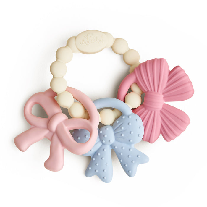 Itzy Trio Bow Teether - Wee Bee Baby Boutique