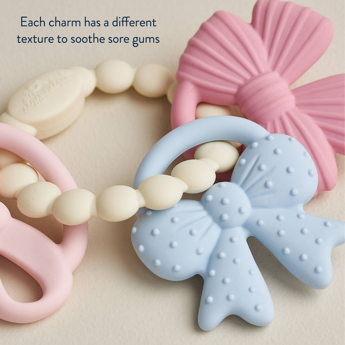 Itzy Trio Bow Teether - Wee Bee Baby Boutique