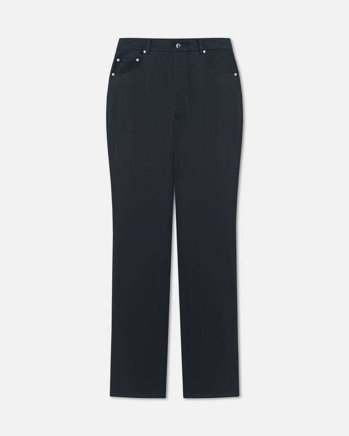 Jacoba - Slip Satin Pants - Black