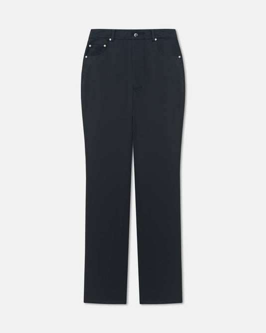 Jacoba - Slip Satin Pants - Black