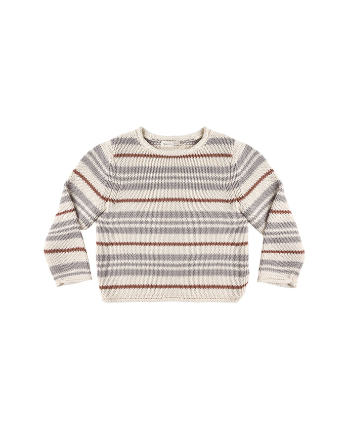 Jacques Sweater || Dusty Blue Stripe