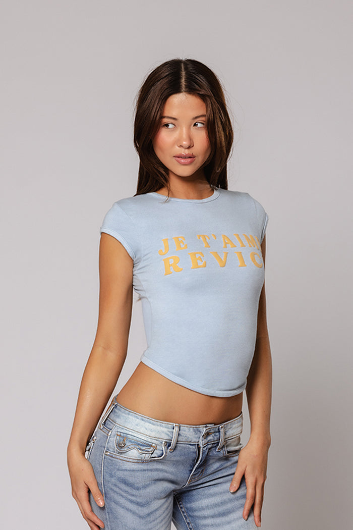 JE T'AIME TEE / BLUE STEEL