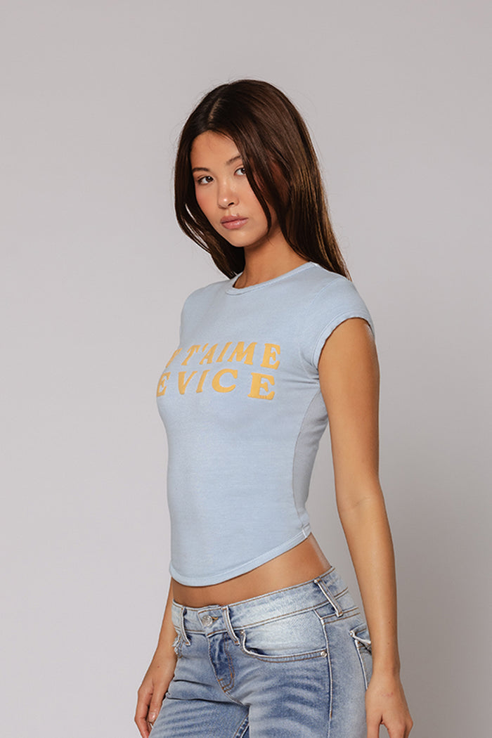 JE T'AIME TEE / BLUE STEEL