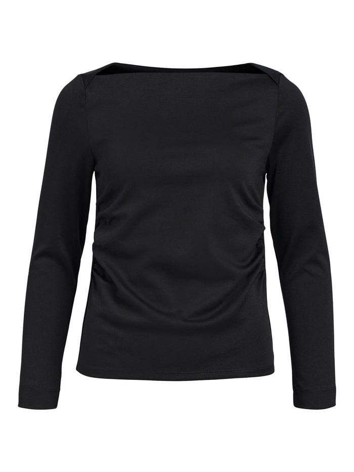 JENNIE WIDE NECK TOP (BLACK)