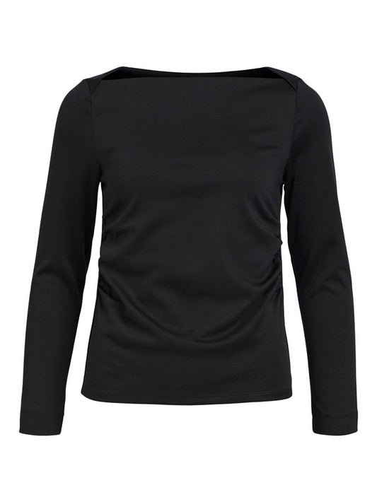 JENNIE WIDE NECK TOP (BLACK)