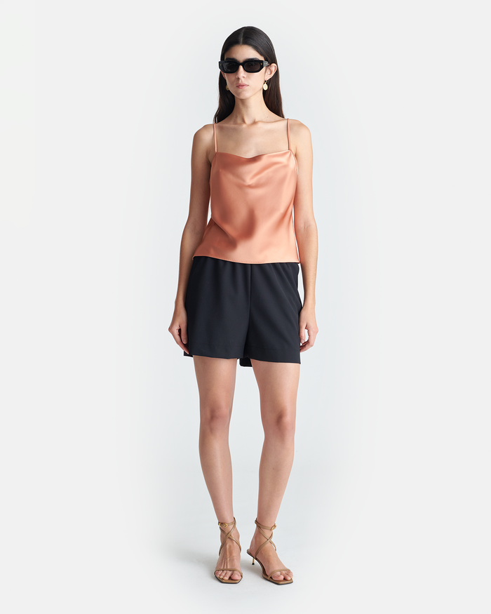 Johar - Slip Satin Top - Apricot
