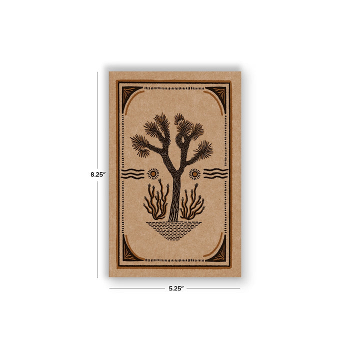 Joshua Tree Kraft Classic Layflat Notebook cover featuring a desert Joshua tree illustration.