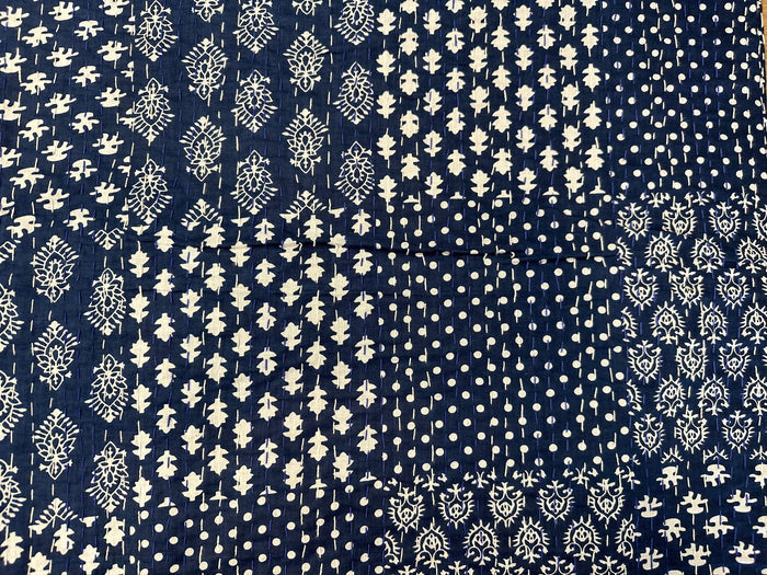 Kantha Quilt - Indigo XXL