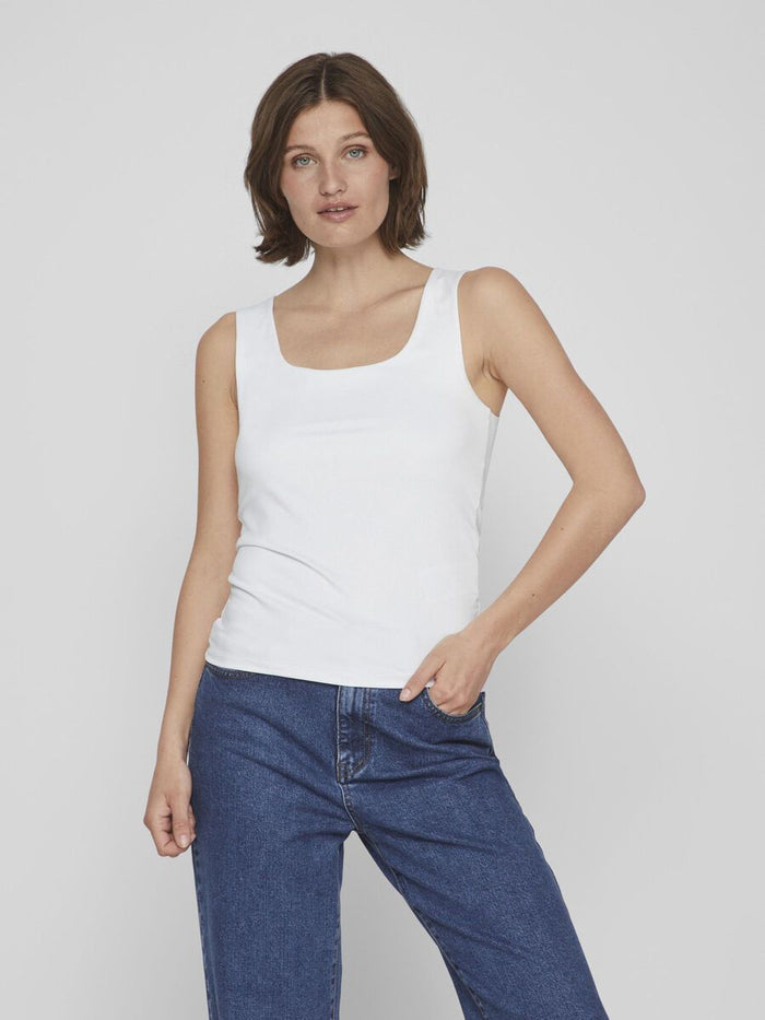 Kennza O-Neck Tank Top (Optical Snow)