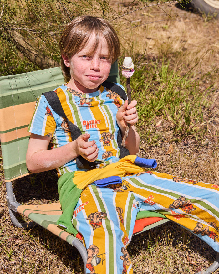 Kip&Co x Blinky Bill Adventures With Blinky Kids Organic Cotton Short Sleeve Tee & Pant Pyjama Set