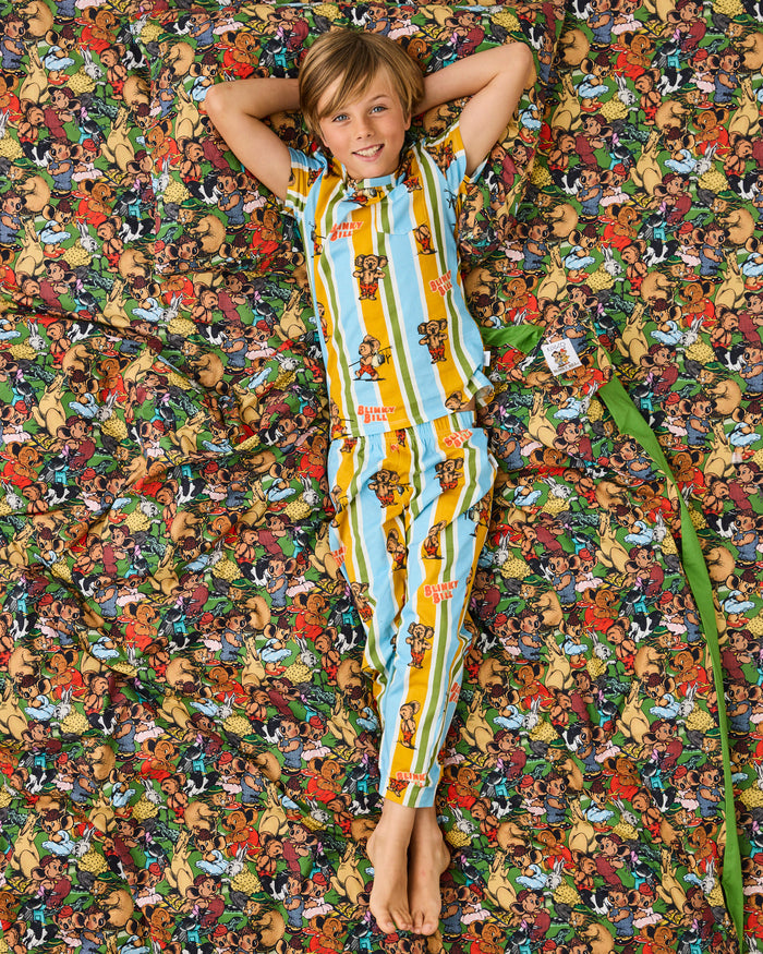 Kip&Co x Blinky Bill Adventures With Blinky Kids Organic Cotton Short Sleeve Tee & Pant Pyjama Set