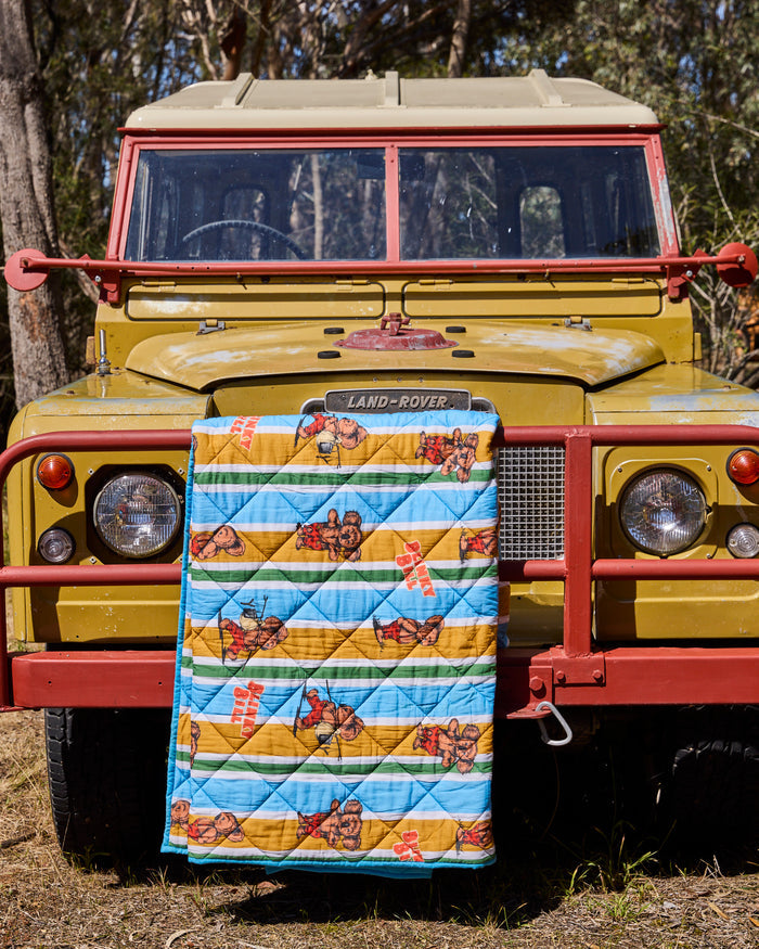 Kip&Co x Blinky Bill Adventures With Blinky Organic Cotton Quilted Kids Bedspread