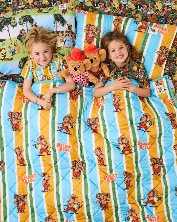 Kip&Co x Blinky Bill Adventures With Blinky Organic Cotton Quilted Pillowcase