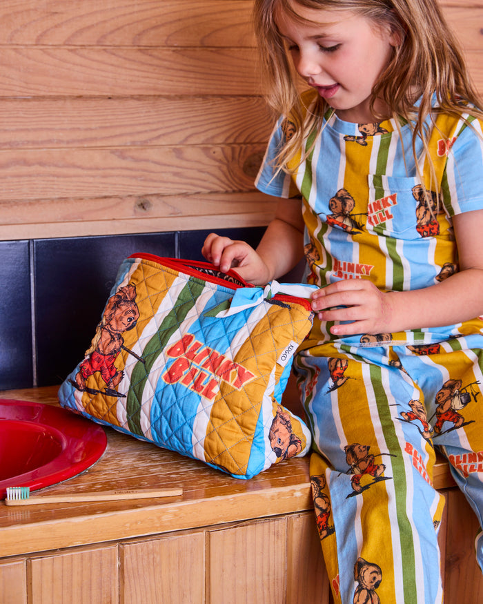 Kip&Co x Blinky Bill Adventures With Blinky Quilted Cotton Toiletry Purse