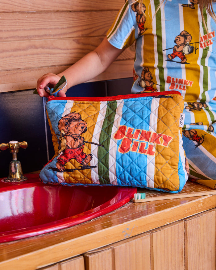 Kip&Co x Blinky Bill Adventures With Blinky Quilted Cotton Toiletry Purse