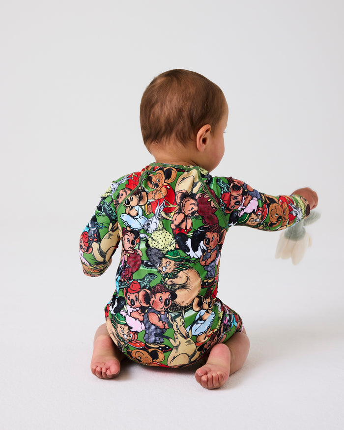 Kip&Co x Blinky Bill Blinky And Friends Baby Long Sleeve Zip Bathers