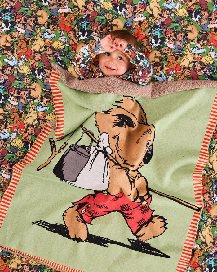 Kip&Co x Blinky Bill Blinky And Friends Organic Cotton Baby Fitted Sheet