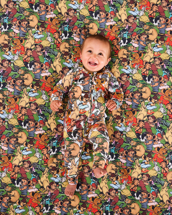 Kip&Co x Blinky Bill Blinky And Friends Organic Cotton Baby Fitted Sheet