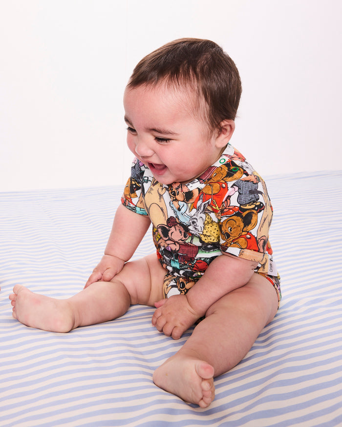 Kip&Co x Blinky Bill Blinky And Friends Organic Short Sleeve Romper