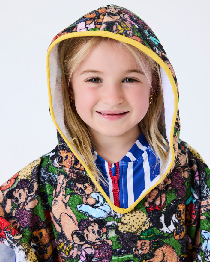 Kip&Co x Blinky Bill Blinky And Friends Printed Kids Terry Poncho
